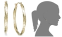 Macy's Textured Twisted Hoop Earrings in 10k Gold